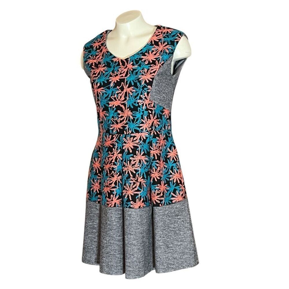 Anthropologie Wool & Embroidery Fit & Flare Art to Wear Sleeveless Dress